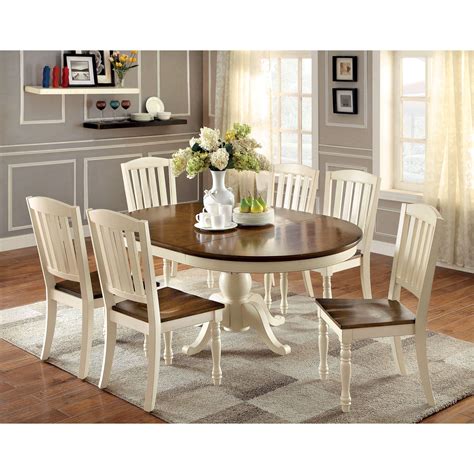 Check spelling or type a new query. Furniture of America Besette Cottage Oval Dining Table ...