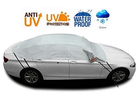 Safe View Half Car Cover Top Waterproof All Weather Windproof Dustproof Windshie Car Covers