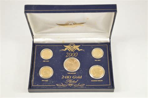 Historic Coin Collection 24 Karat Gold Plated 2000 Set Nicely Packed