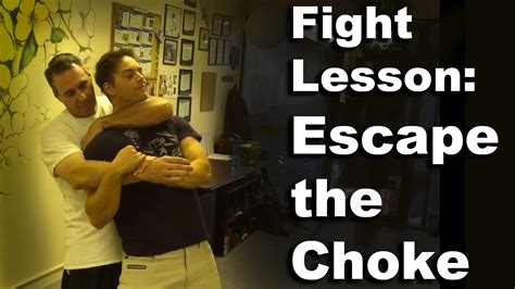 Fight Lesson Escape The Rear Naked Choke Youtube