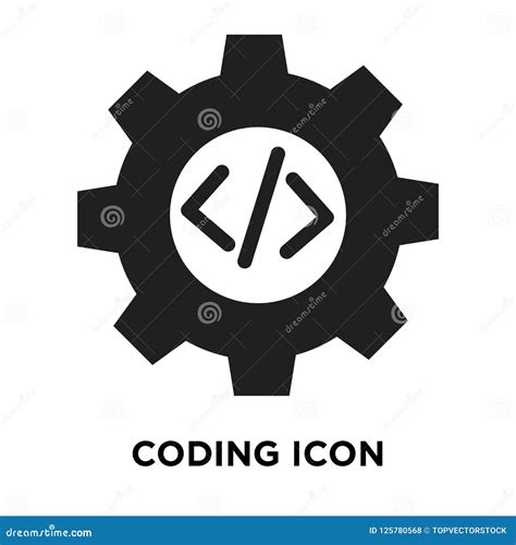 Coding Icon Vector Isolated On White Background Logo Concept Of Stock