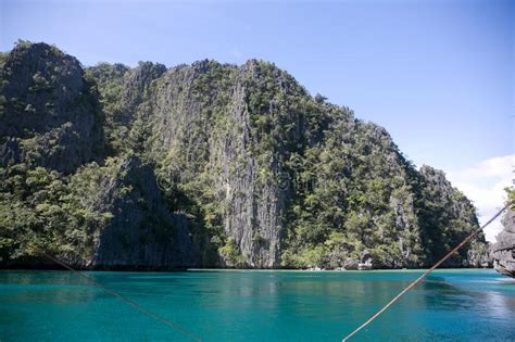 Kayangan Lake Mountains Coron Island Philippines Stock Image Image