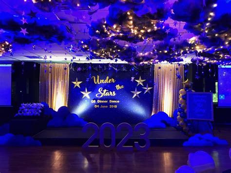 Decorations For The 8th Grade Dinner Dance With A Under The Stars Theme