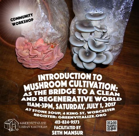 Mushroom Workshop Greenvitalize Urban Growers