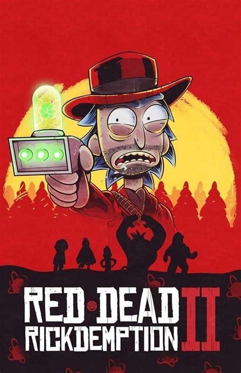 Red Dead Rickdemption Rick And Morty Crossover Rick And Morty Poster