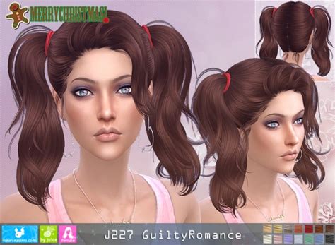 Sims 4 Hairs Newsea J225 Guilty Romance Hair