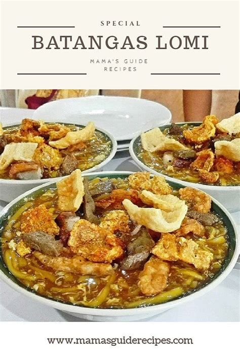 Batangas Lomi Pilipino Food Recipe Recipes Philippine Cuisine