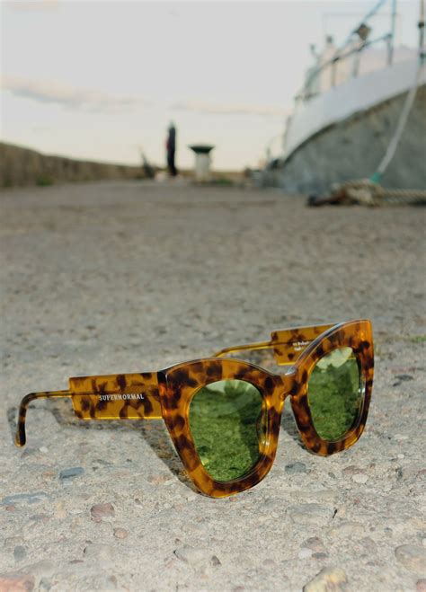 Oversized Square Tortoise Sunglasses Green Lenses • • • €145 • • • We