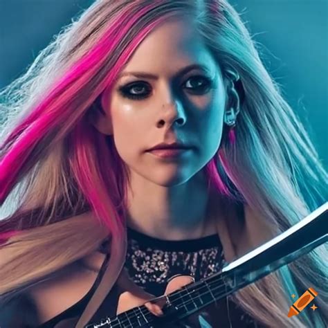 Warrior Avril Lavigne Wielding A Sword On Craiyon