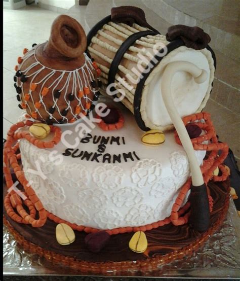 Yoruba Traditional Wedding Cake Talking Drum Is Vanilla