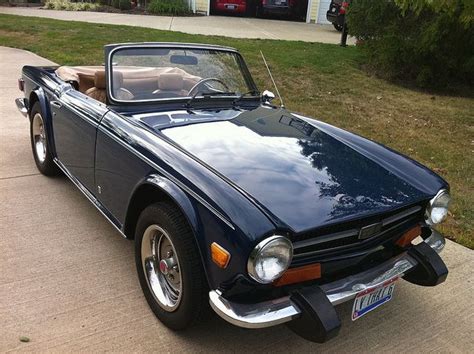 1974 Triumph Tr6 Blue Roadster For Sale Front Triumph Cars Triumph