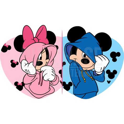 Mickey And Minnie Mouse Heart Svg Mickey Minnie Mouse Svg