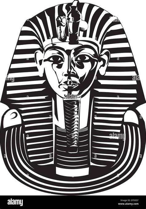 King Tutankhamun Mask Stock Vector Art And Illustration Vector Image
