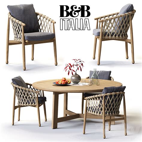 Bandb Italia Ginestra Round Table Table Chair 3d Model