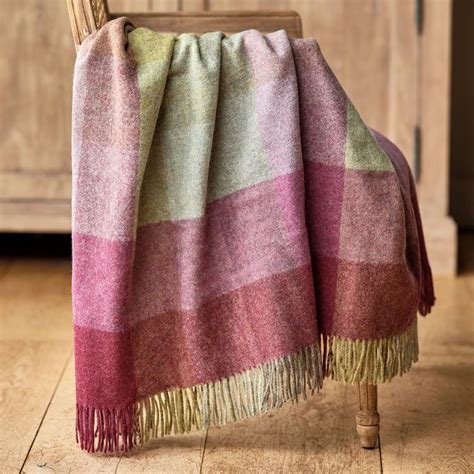 Heather Mix Harlequin Shetland Wool Throw Susie Watson Designs