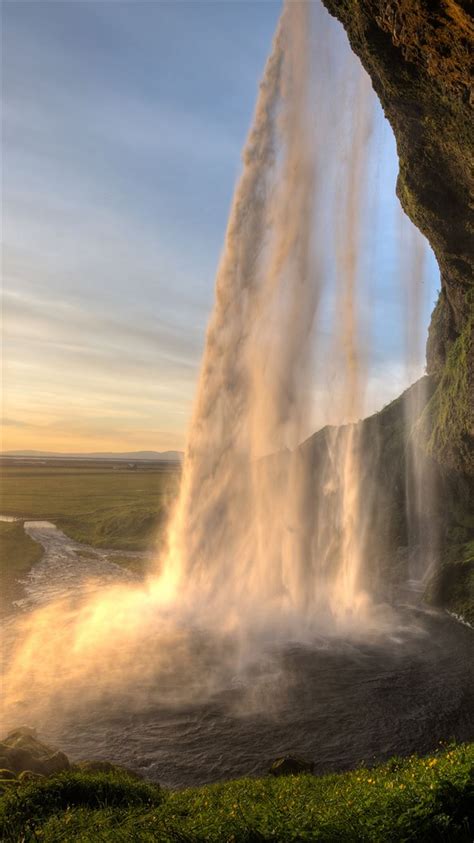 Seljalandsfoss Waterfall Iceland Iphone 8 Wallpapers Free Download