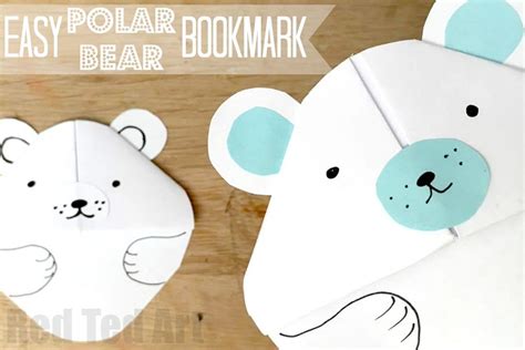 Five Minute Craft Make This Quick And Cute Polar Bear Bookmark Corner
