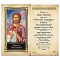 Prayer to Saint Timothy Laminated Holy Card $1.01 Beautifully Laminated ...