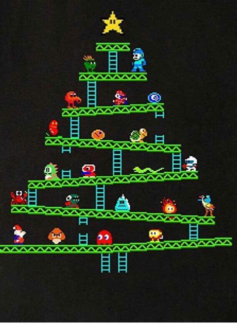 Retro Gaming Christmas Nerdy Christmas Retro Christmas Tree Retro