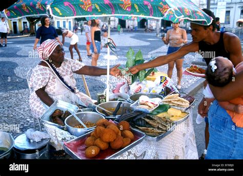 Bahia Food Stall Salvador De Bahia Brazil Stock Photo 21697704 Alamy
