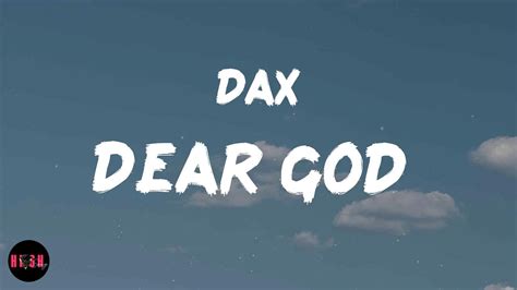Dear God Lyrics Dax Youtube