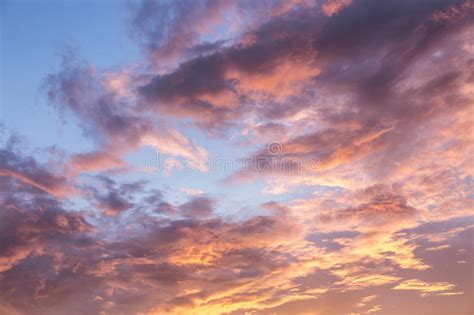 Sky With Clouds During Sunset Stock Image Image Of