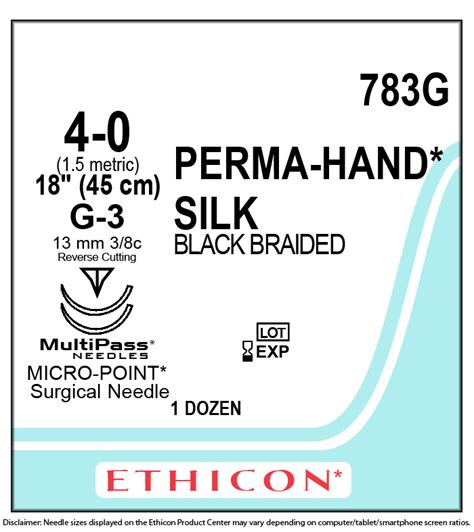 Ethicon Suture Micropoint Reverse Cutting Size 4 0 18 Black