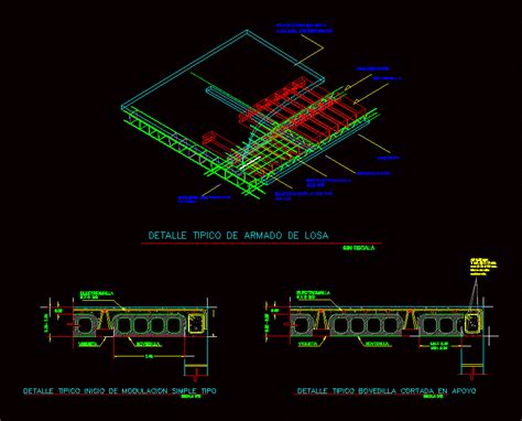 Detalle Vigueta Y Bovedilla En AutoCAD Librería CAD