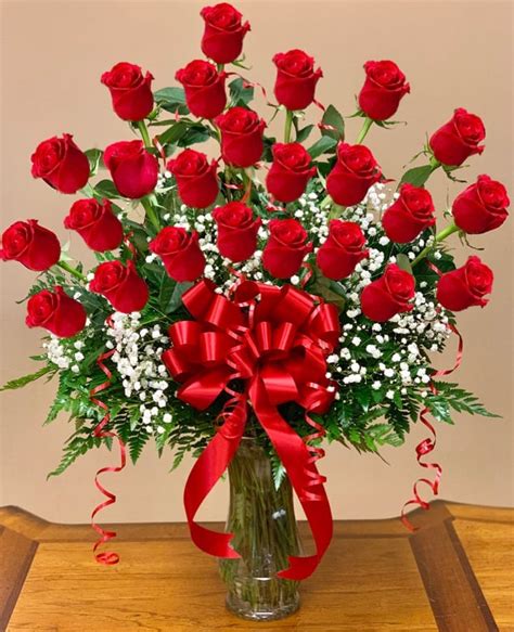 24 Premium Long Stem Red Roses Vip Floral Designs