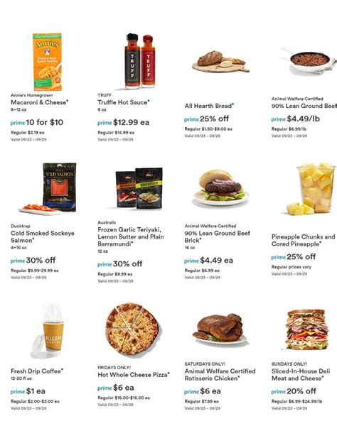 Amazon prime members get an extra 10% off sale items (with yellow sale signs) when you download the whole foods market app and scan the code on your app or give your phone number at. Whole Foods Weekly Ad Sep 23-29 Ad and Deals ...