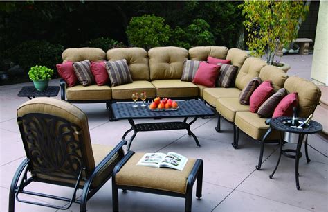Featuring seating for 4 and a stylish gas fire table as your center piece, you will love hosting outdoors all summer long. Patio Furniture Deep Seating Sectional Cast Aluminum Lisse
