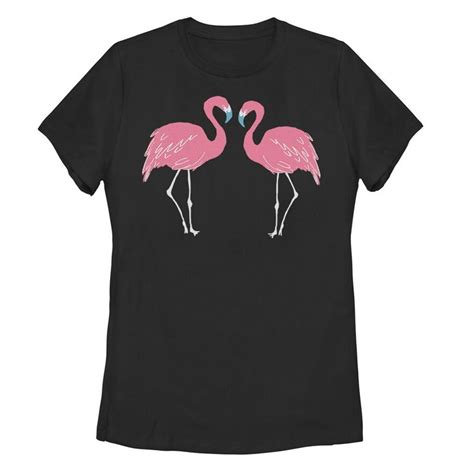 Juniors Double Pink Flamingos Graphic Tee Flamingo Graphic Tee