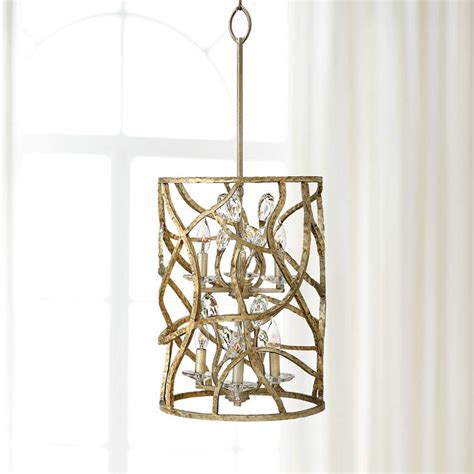 I bought some new light fixtures for my new house and i wanted to change the color of all of them to match the gold accents i'm planning on. Fredrick Ramond Eve 14 1/2"W Champagne Gold Pendant Light ...