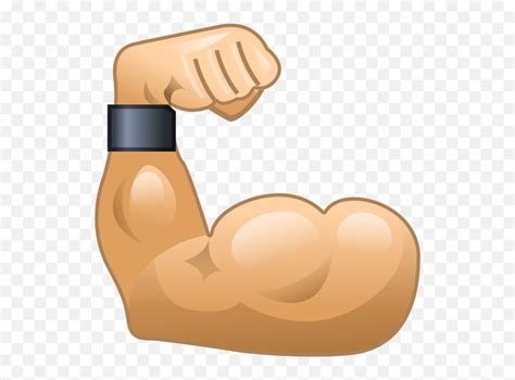 Muscle Emoji Png Picture Transparent Background Muscles Clipart