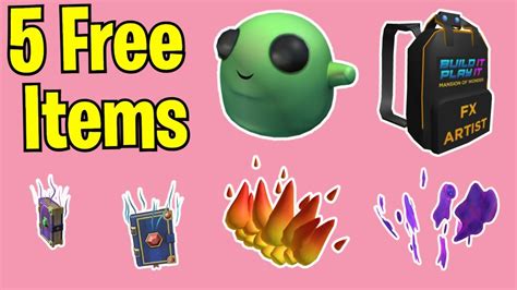 All 5 Codes To Get 5 Free Roblox Items Roblox Build It Play It Game