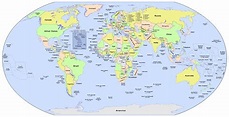 Blank Printable World Map With Countries & Capitals