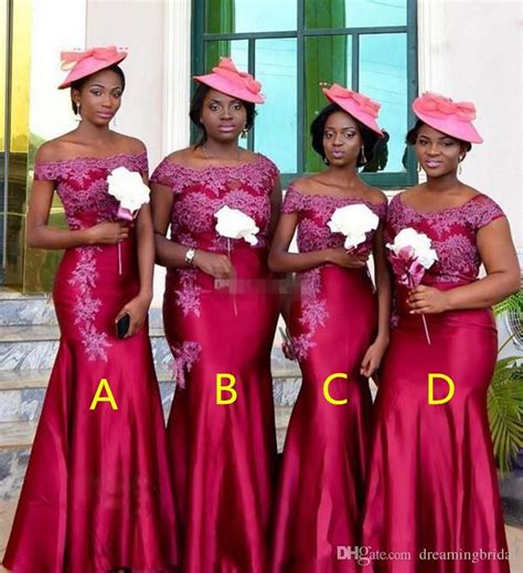 2018 African Nigeria Bridesmaid Dresses Elegant Cap Sleeves Pleats Long Nigerian Bridesmaid