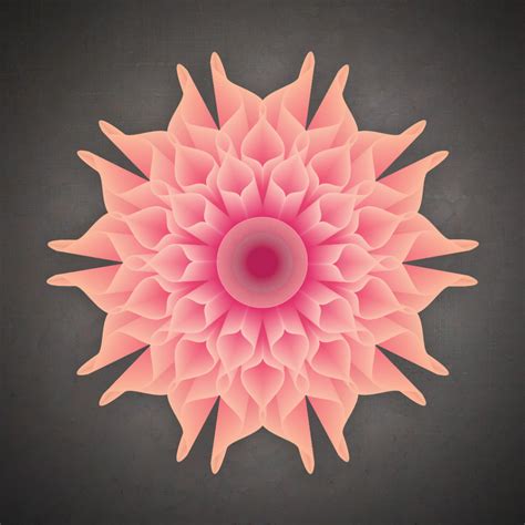 Pink Vector Flower Made In Illustrator Dave Hinkin Digital Portfolio