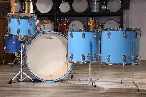 Ludwig Classic Maple 4pc Bonham Drum Set Heritage Blue Reverb