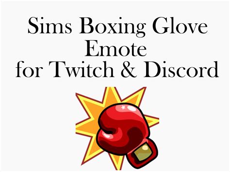 Sims Boxing Glove Emote For Twitch And Discord Etsy