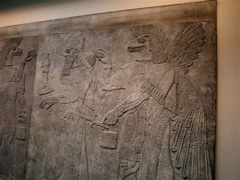 Assyrian Relief Carving God Nisroch And Man Adam McDowall Flickr