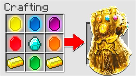 How To Craft The Infinity Gauntlet In Minecraft Avengers Infinity War