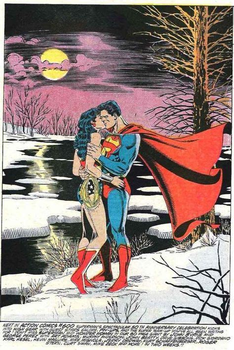 Comics Superheroic Kisses Hugs Photo Superman Wonder Woman