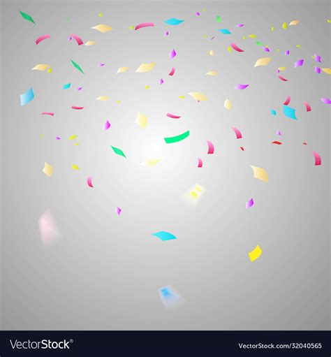 Colorful Confetti Festive Falling Shiny Royalty Free Vector