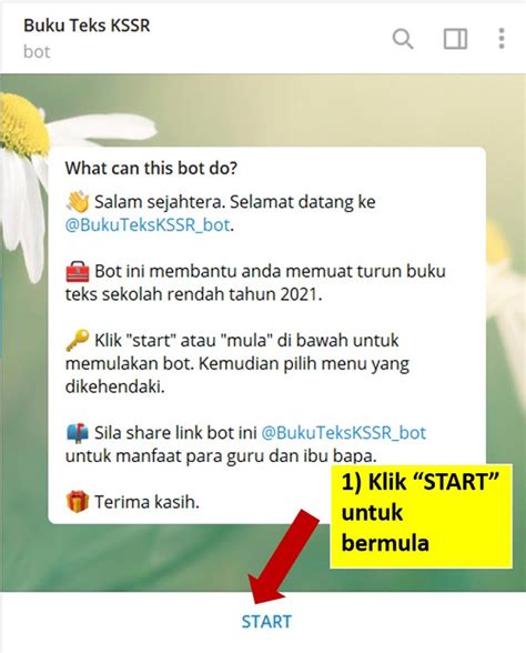 Cara muat turun buku teks sekolah rendah digital dengan Telegram Bot