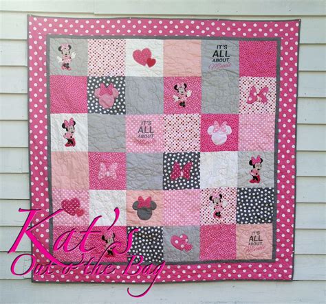 Minnie Mouse Quilt And Disney Themed Toddler Bed Quilt Or