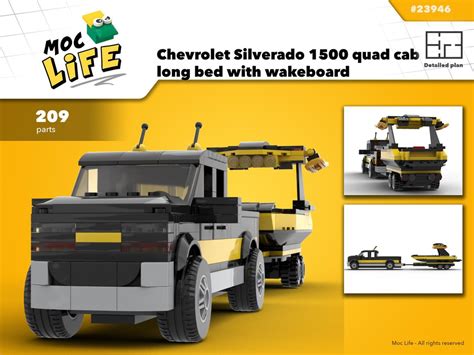 Lego Moc Chevrolet Silverado 1500 With Wakeboard By Moclife