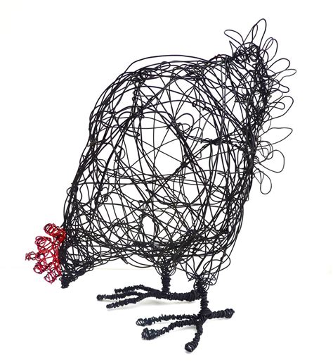 Make Your Own Wire Hen Sculpture Pdf Instructions And Template Etsy