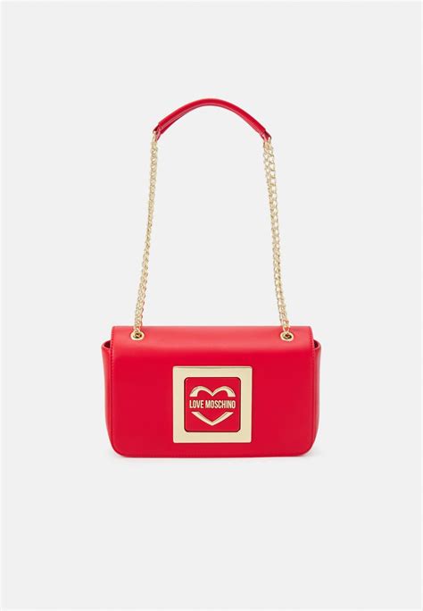 Love Moschino Love Big Lock Shoulder Bag Across Body Bag Rosso Red Uk