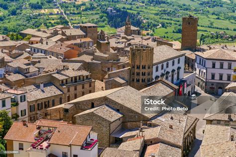 A Suggestive Aerial View Of The Medieval Town Of Orvieto And His Valley